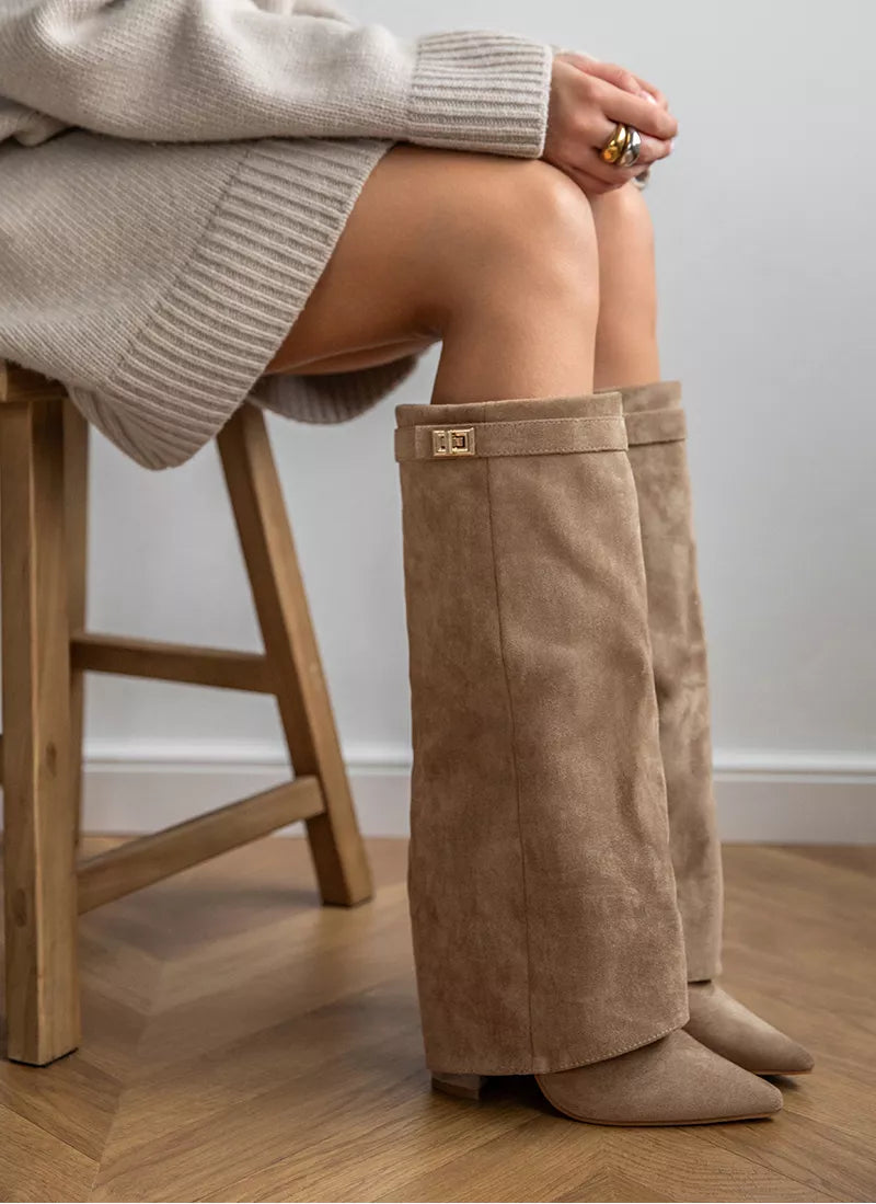 Aleksandra - Bottes hautes kaki