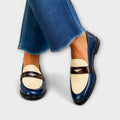 Claudia - Contrastrijke loafers
