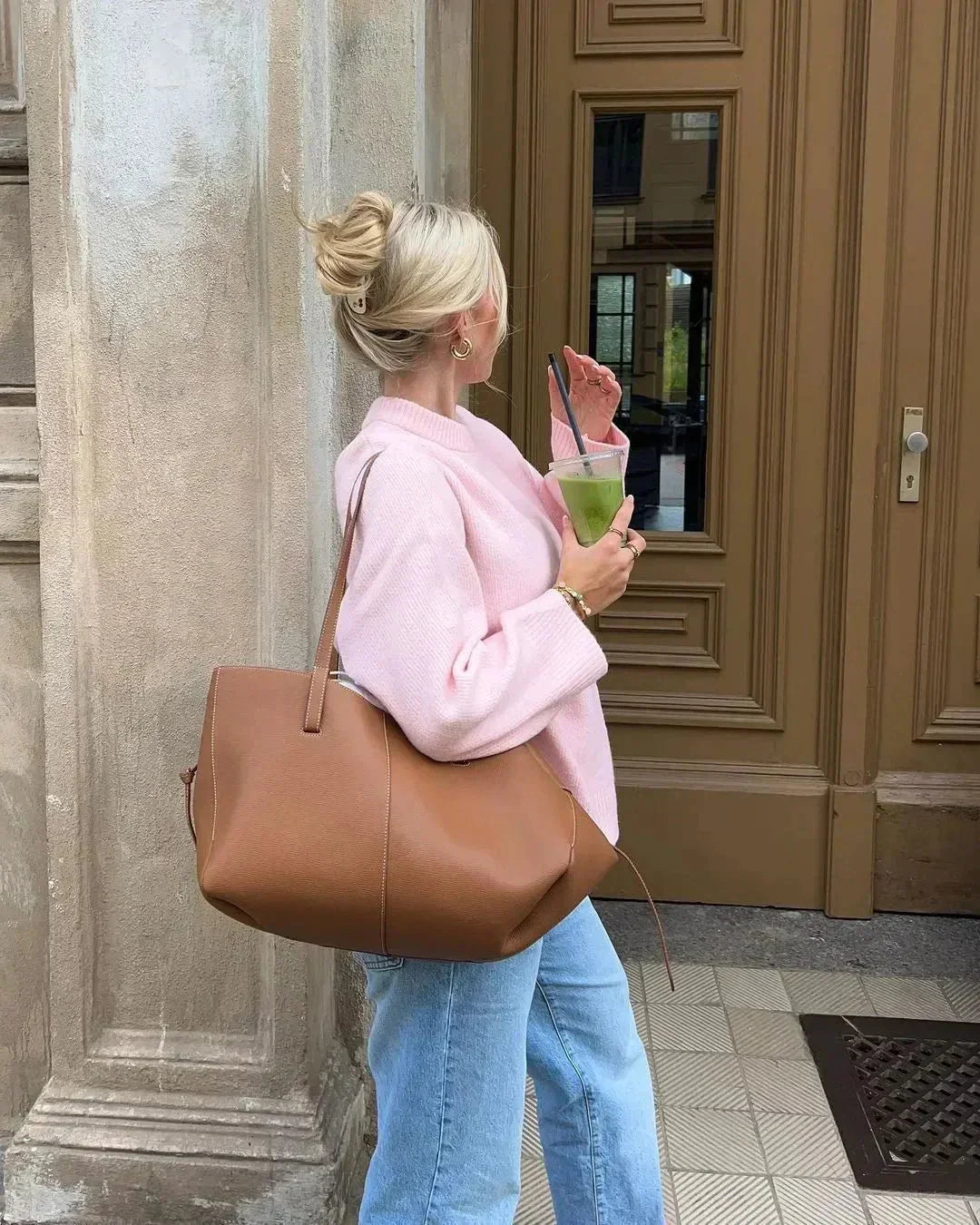 Élodie | Roze trui met lange mouwen