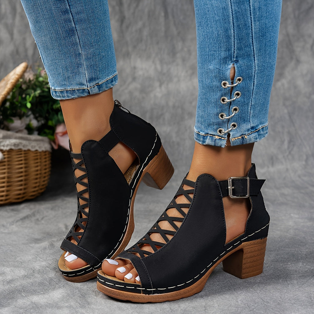 Nessa - Sandales à talon en résille