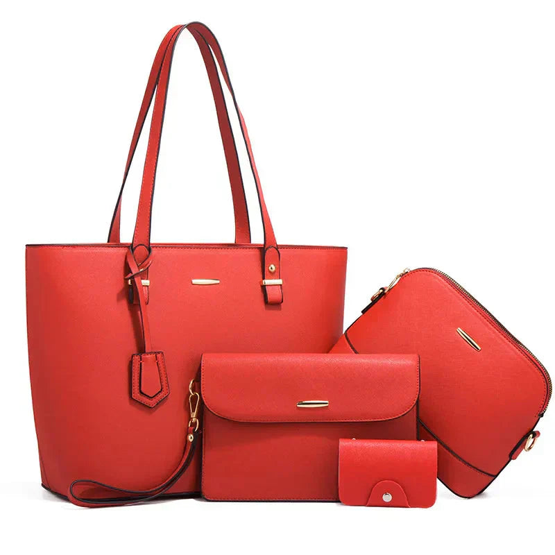 Eleonora - Ensemble 3 pièces : sac à main en cuir élégant et sac à bandoulière chic