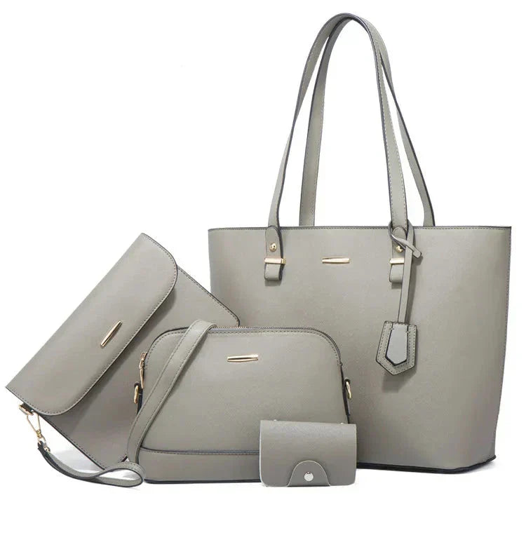 Eleonora - Ensemble 3 pièces : sac à main en cuir élégant et sac à bandoulière chic