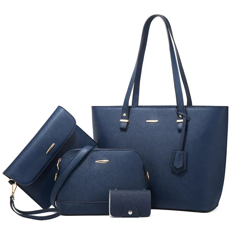 Eleonora - Ensemble 3 pièces : sac à main en cuir élégant et sac à bandoulière chic