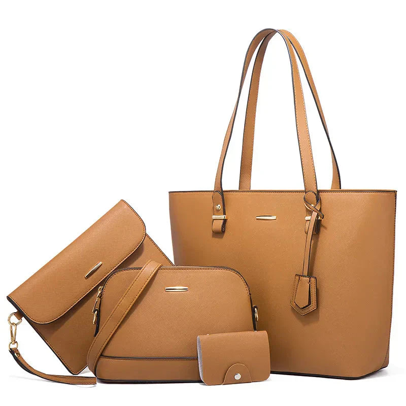 Eleonora - Ensemble 3 pièces : sac à main en cuir élégant et sac à bandoulière chic