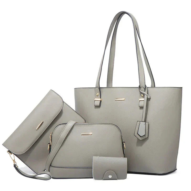 Eleonora - Ensemble 3 pièces : sac à main en cuir élégant et sac à bandoulière chic