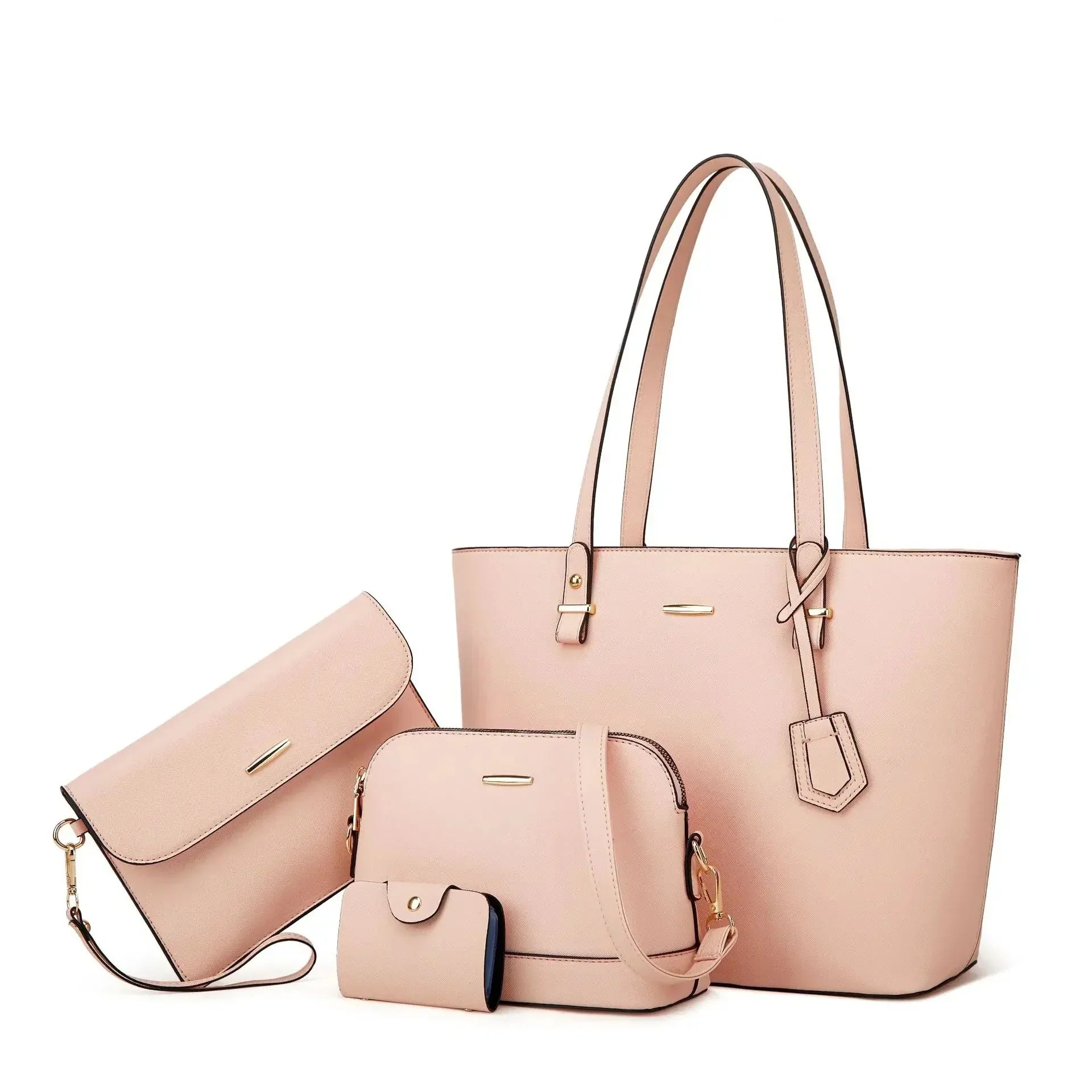 Eleonora - Ensemble 3 pièces : sac à main en cuir élégant et sac à bandoulière chic
