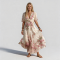 Luletta lange jurk met bloemenborduursels