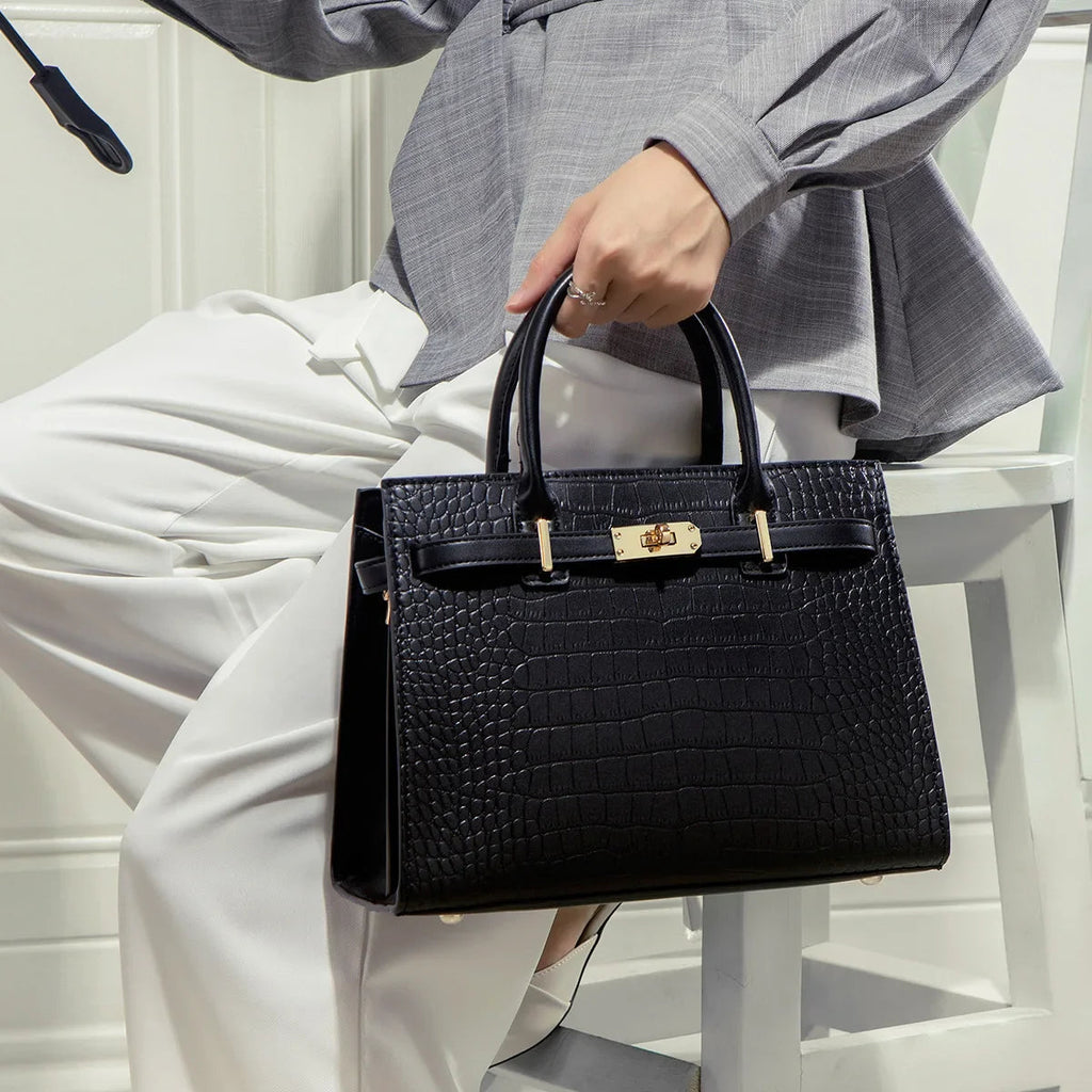 Ateka - Ensemble exceptionnel de trois sacs à main en cuir Premium Allure