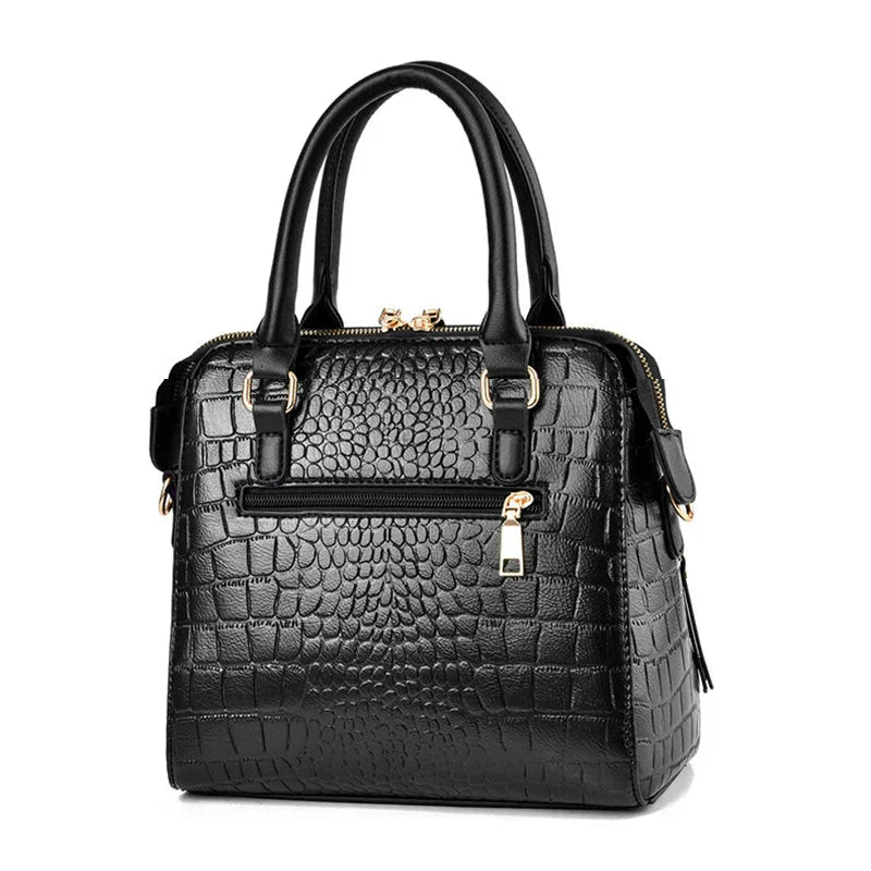 Jadwiga - Sac élégant en cuir embossé à motif crocodile