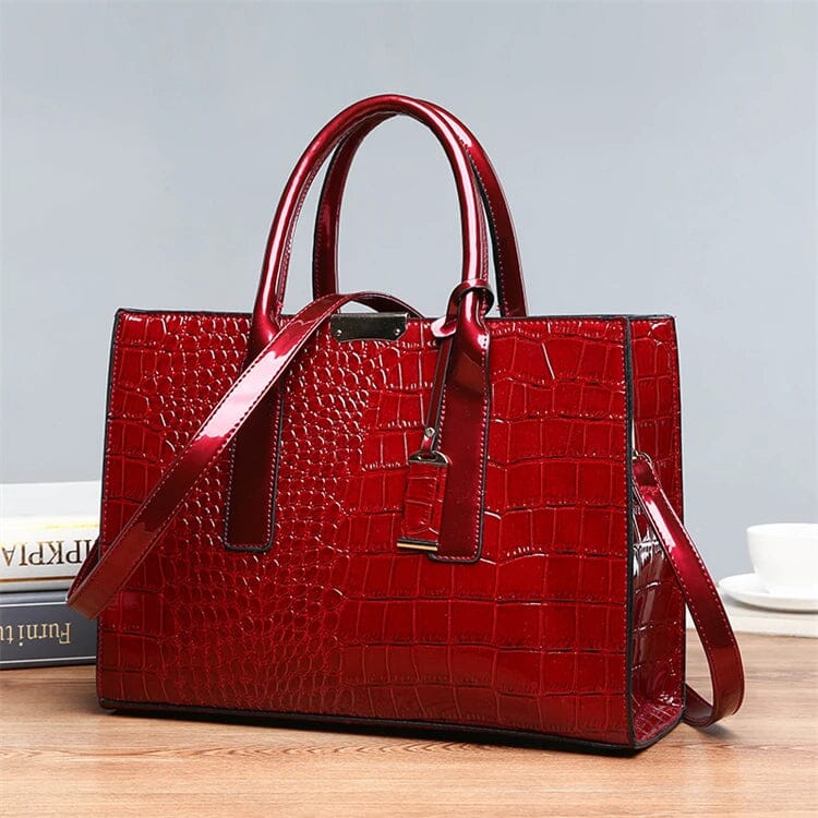 Paulina – Sac de luxe en cuir de crocodile, façon New York