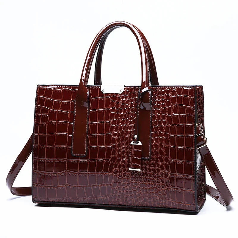 Paulina – Sac de luxe en cuir de crocodile, façon New York