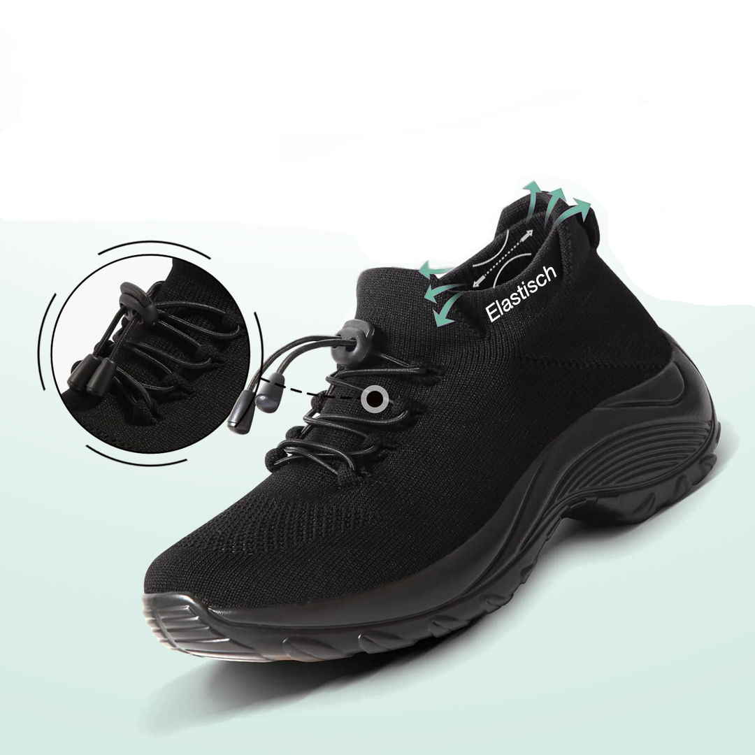 Ambulo chaussures orthopédiques en maille - entièrement noires