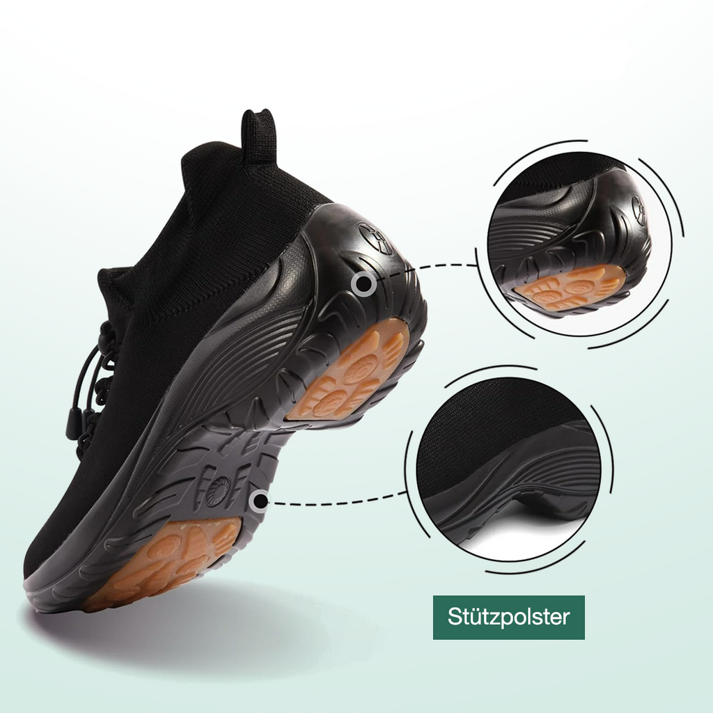Ambulo chaussures orthopédiques en maille - entièrement noires