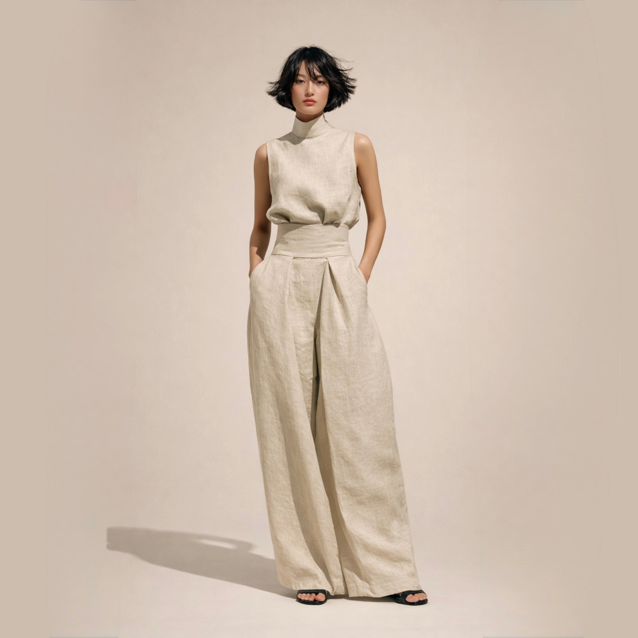 Elisa | Combinaison élégante à taille haute