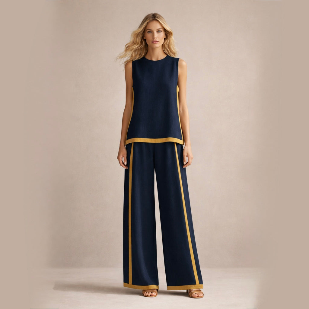 Sophie | Ensemble élégant avec des pantalons à jambes larges