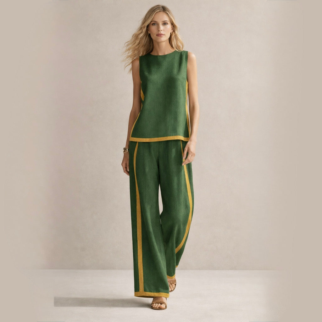 Sophie | Ensemble élégant avec des pantalons à jambes larges