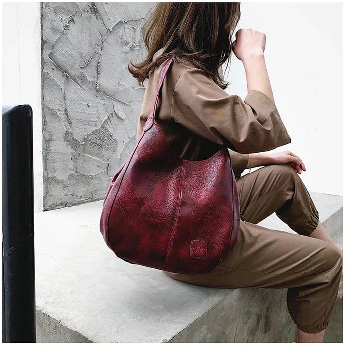 Bożena - Sac à main en cuir élégant au style vintage