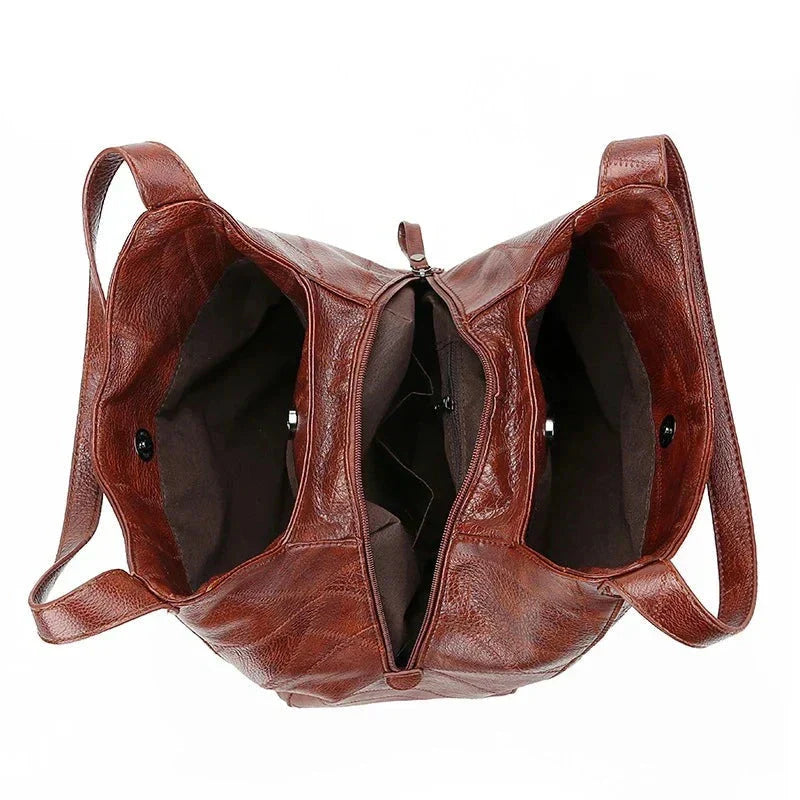 Bożena - Sac à main en cuir élégant au style vintage