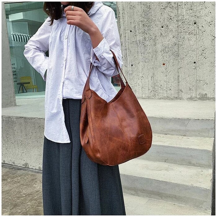 Bożena - Sac à main en cuir élégant au style vintage