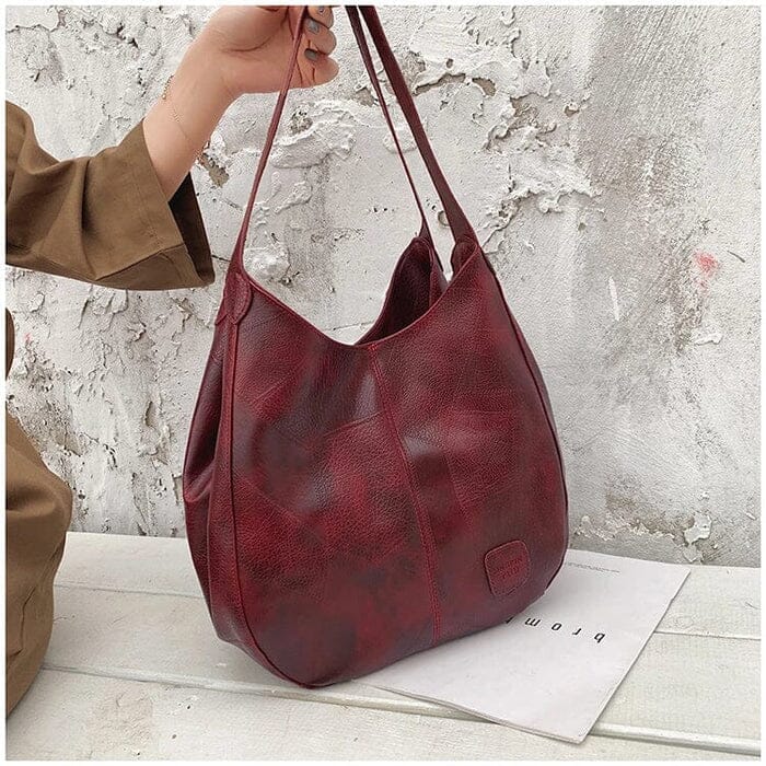 Bożena - Sac à main en cuir élégant au style vintage