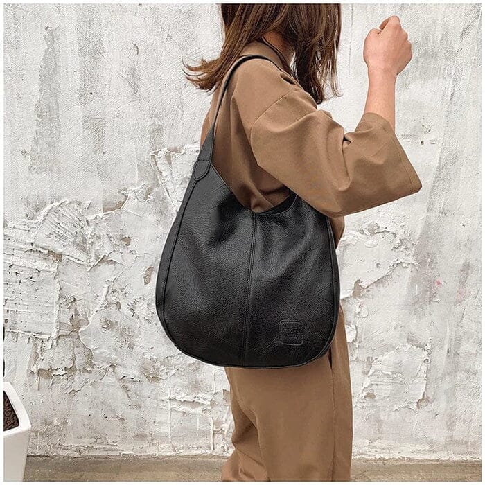 Bożena - Sac à main en cuir élégant au style vintage