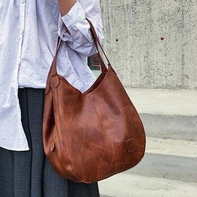 Bożena - Sac à main en cuir élégant au style vintage