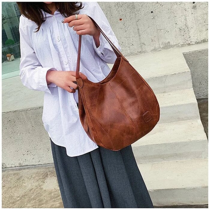 Bożena - Sac à main en cuir élégant au style vintage
