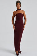 Elise – Maxi-jurk met split van vintage kant